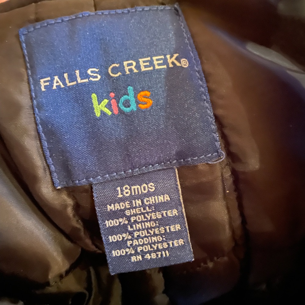 Falls Creek kids unisex black snowsuit pants size 18 months - Picture 4 of 5